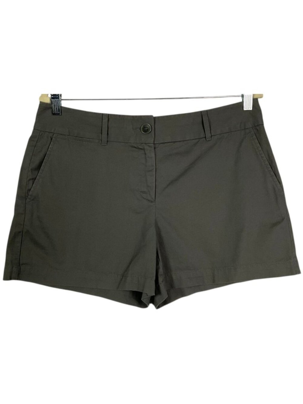 LOFT The Riviera Shorts Size 6 Gray 100% Cotton Casual Summer Shorts Style 35675